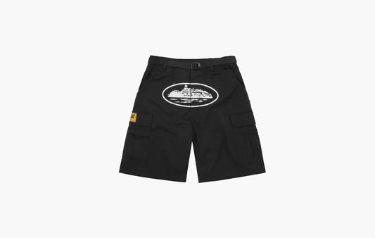 Corteiz Alcatraz Cargo Shorts Black | The Sortage