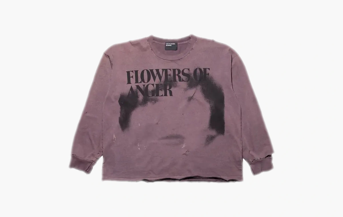 Flowers Of Anger Long-Sleeve T-Shirt "Antique Brown"