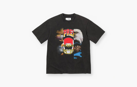 Split Short-Sleeve Top "Black"
