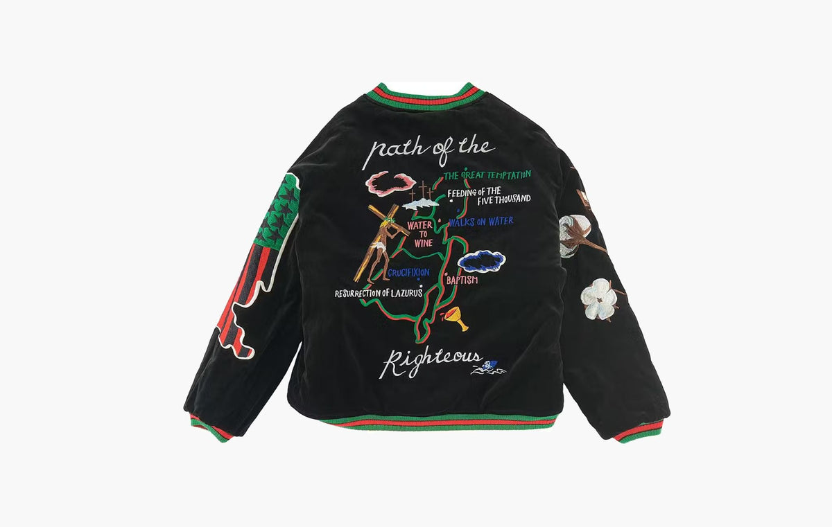 Saint Mxxxxxx x Denim Tears Reversible Yokosuka Jacket Green Black | The Sortage