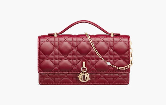 My Dior Mini Bag "Cherry Red Cannage Lambskin"