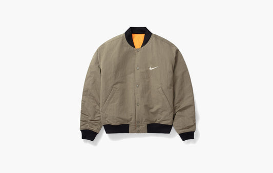 Stussy x Nike Reversible Varsity Jacket Asia Sizing Medium Olive | The Sortage