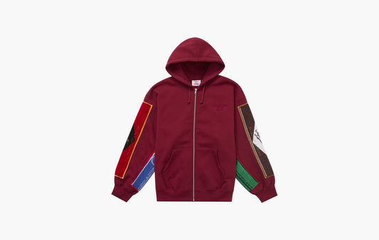 Supreme Martine Rose Towel Zip Up Hooded Sweatshirt Cardinal | The Sortage