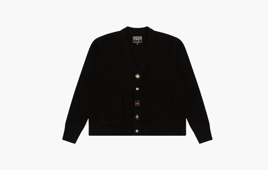 Denim Tears x Stussy Playing Card Suits Cardigan Black | The Sortage
