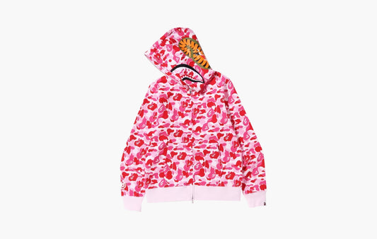 BAPE ABC Camo Shark Full Zip Hoodie "Pink"