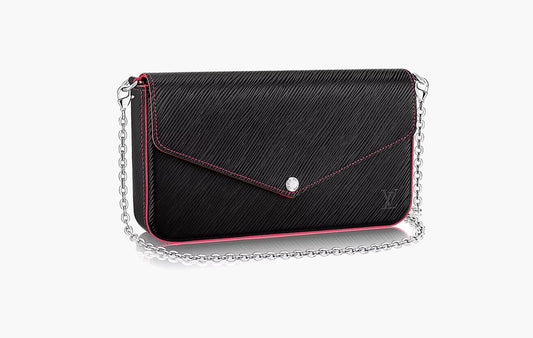 Pochette Felicie Epi "Hot Pink/Black"
