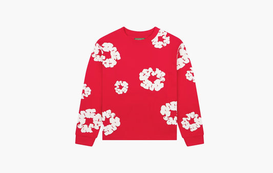 Denim Tears Long Sleeve Cotton Wreath T-shirt Red | The Sortage