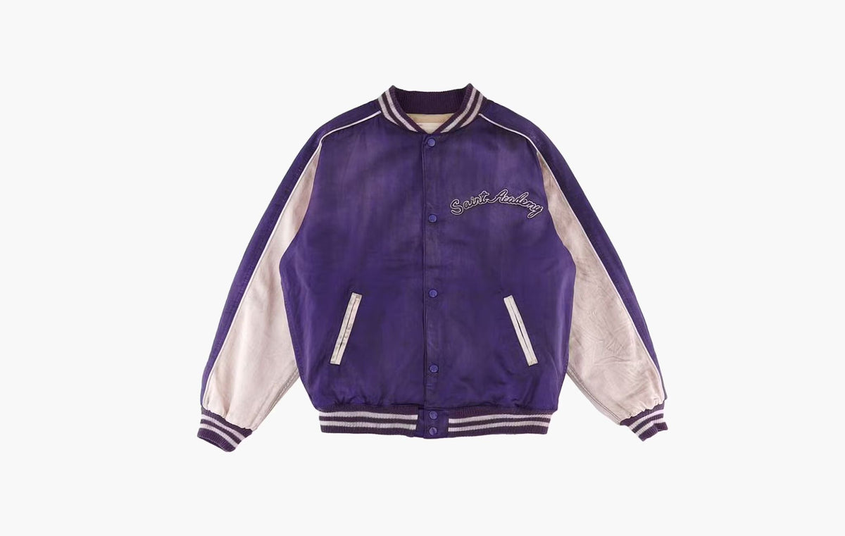 Saint Mxxxxxx x Shermer Academy Sukajan Jacket Purple Pink | The Sortage