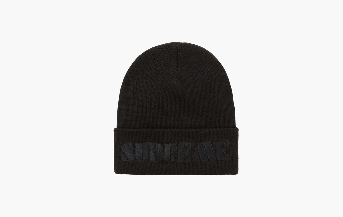 Supreme Stencil Beanie Black | The Sortage