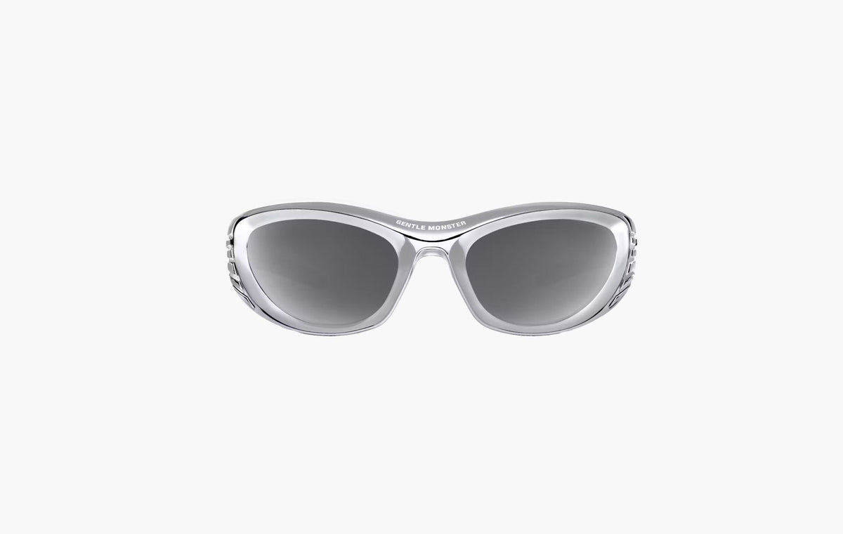 Gentle Monster x Mugler Spiral Sunglasses Chrome Silver/Gray | The Sortage