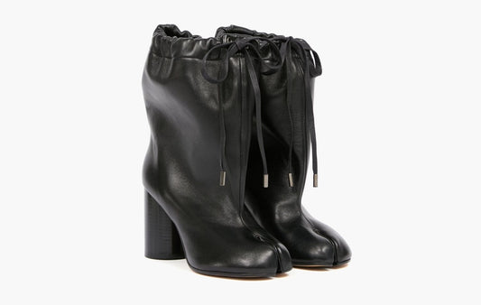 Maison Margiela Tabi Drawstring Ankle Boots Black | Sortage.