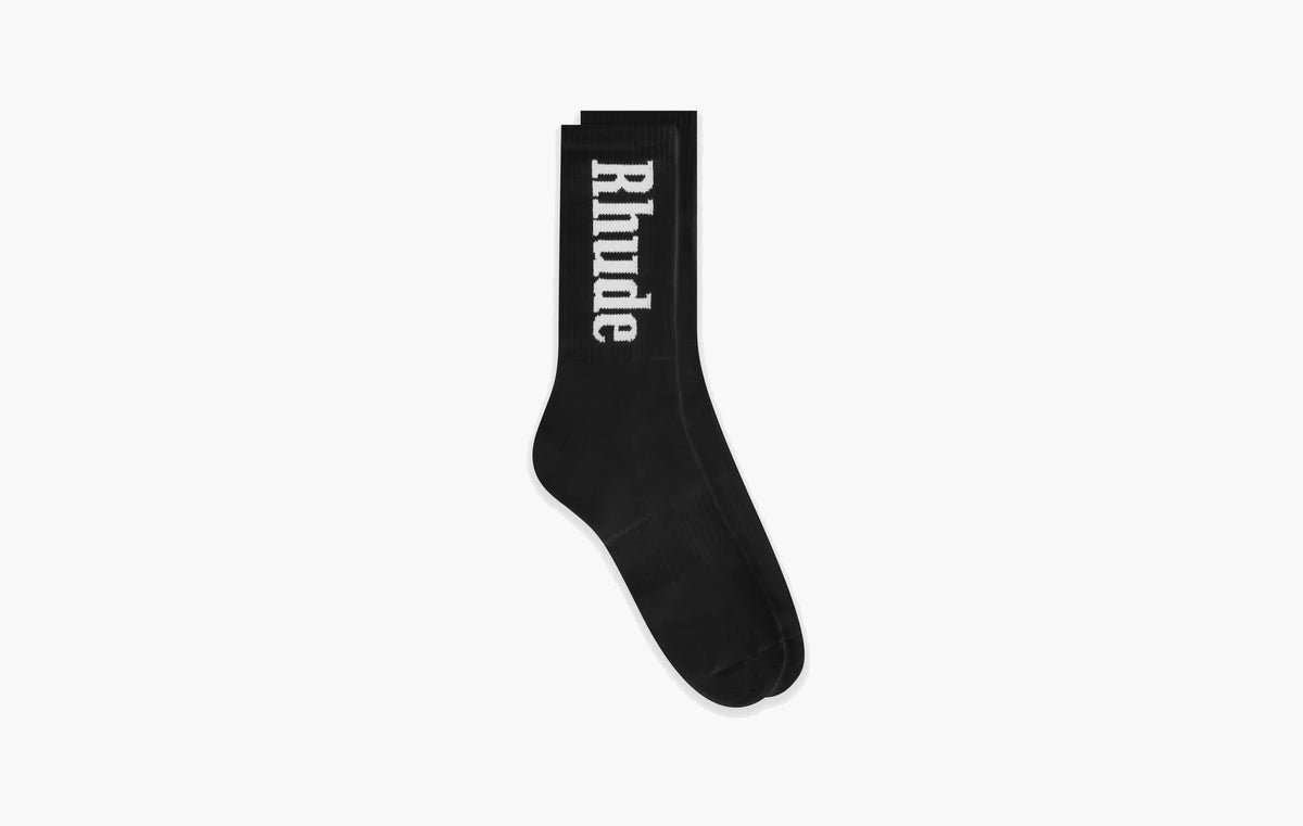 RH Vertical Logo Socks "Black/White"
