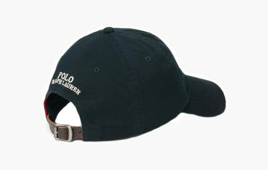 Polo Bear Embroidered Curved Peak Baseball Hat "Black"
