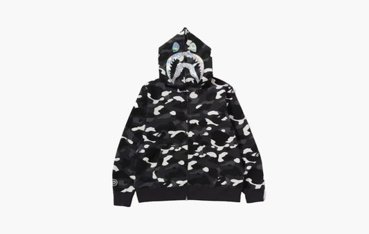 City Camo Shark Full Zip Hoodie"Black"