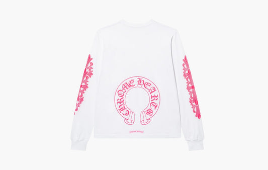 Horseshoe Logo Pocket Long Sleeve "White/Pink"