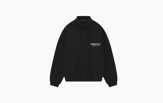 Fear Of God Essentials Fleece Polo FW24 Black | The Sortage