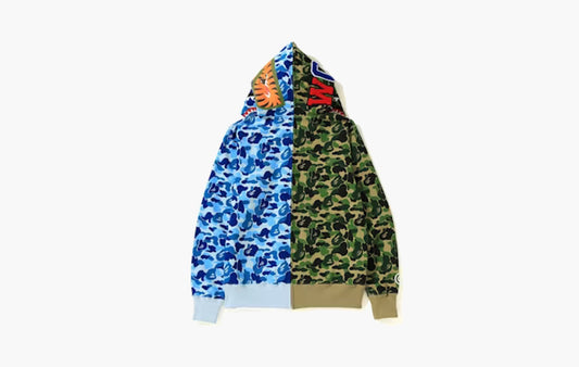 BAPE ABC Separate Shark Full Zip Hoodie "Green/Blue"