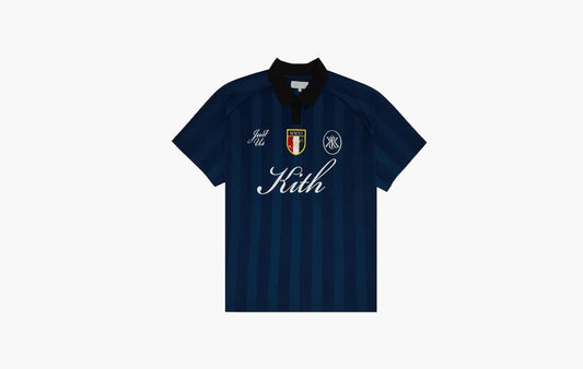 Kith Shadow Stripe Marcel Soccer Jersey Gulf | Sortage