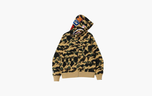 1st Camo Shark Full Zip Hoodie "Yellow"