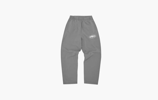 Corteiz Island Puff Print Open Hem Pant Gully Grey | The Sortage