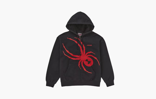 Supreme Spyder Zip Up Hooded Sweatshirt Black | The Sortage