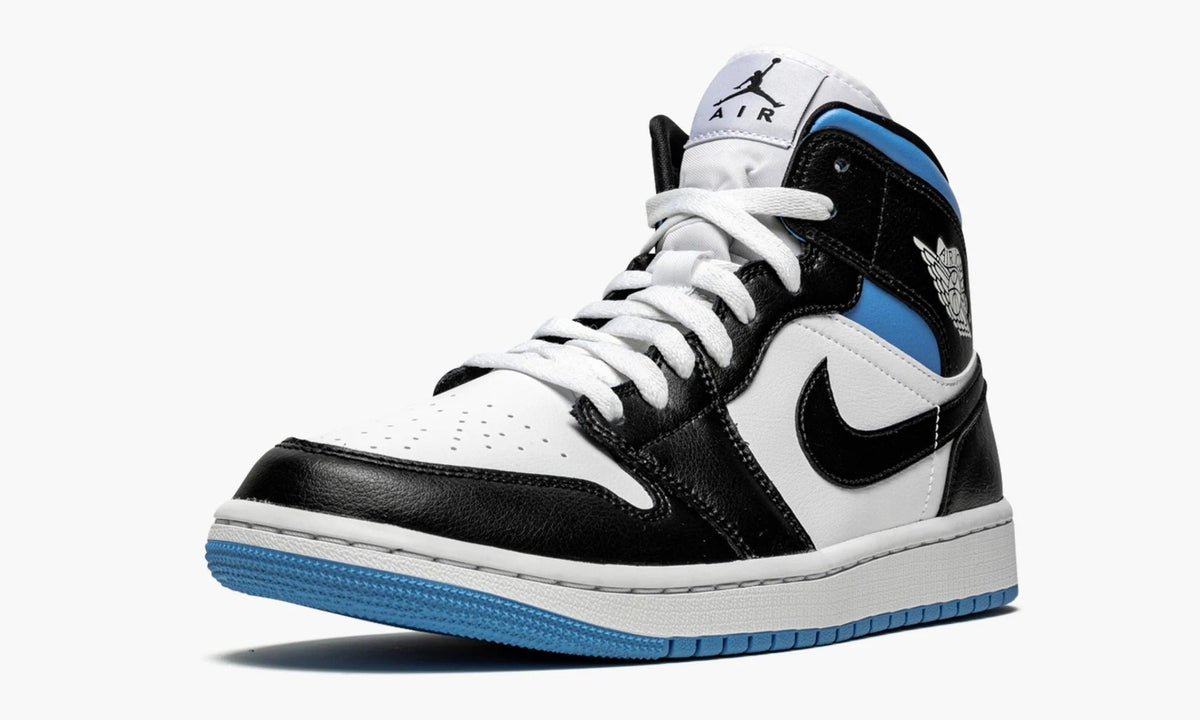 Air Jordan 1 Mid WMNS Black White University Blue - BQ6472 102