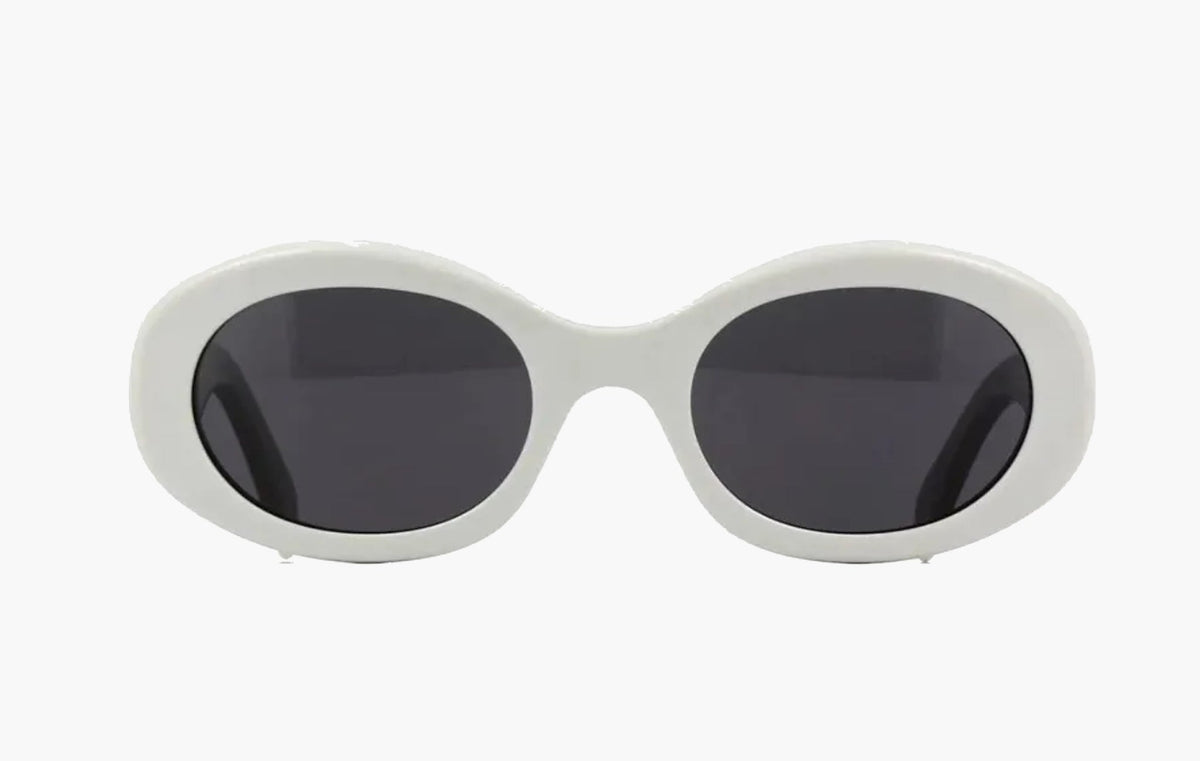 Celine Triopmphe 01 Cat Eye Ovale Sunglasses White | Sortage.