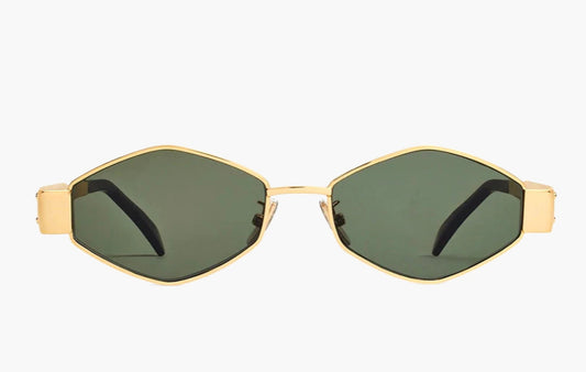 Celine Triopmphe 02 Metal Losange Sunglasses Gold | Sortage.