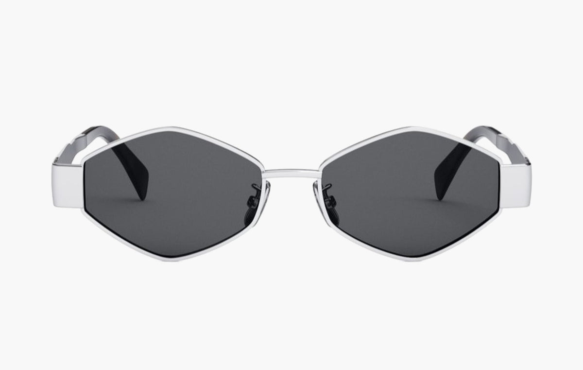 Celine Triopmphe 02 Metal Losange Sunglasses Silver | Sortage.