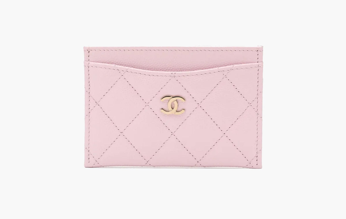 Chanel СС Mini Logo Calfskin Leather Cardholder Light Pink | Sortage