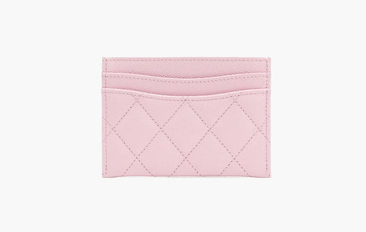 Chanel СС Mini Logo Calfskin Leather Cardholder Light Pink | Sortage