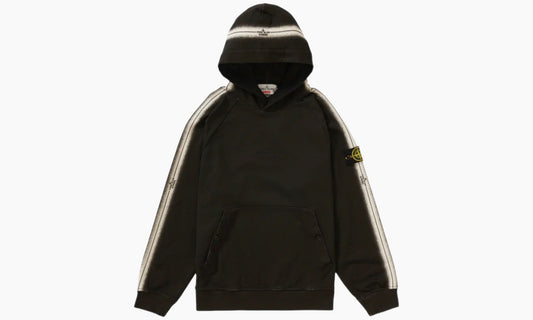 Supreme Stone Island Stripe Hooded Sweatshirt Black | The Sortage