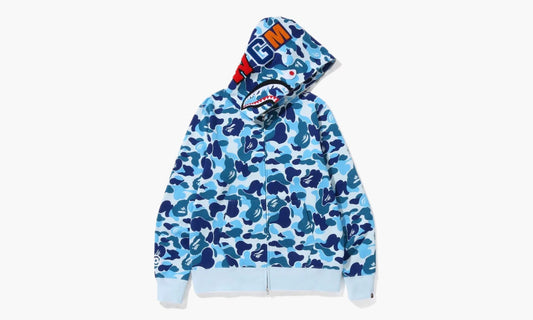 BAPE Big ABC Camo Shark Full Zip Hoodie Blue | The Sortage