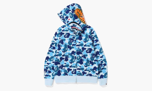 BAPE Big ABC Camo Shark Full Zip Hoodie Blue | The Sortage