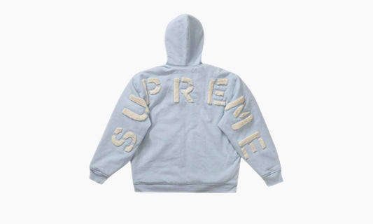 Supreme Faux Fur Lined Zip Up Hooded Sweatshirt Light Blue | The Sortage