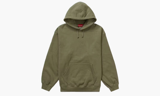 Supreme Satin Appliqué Hooded Sweatshirt Light Olive - FW23 | The Sortage