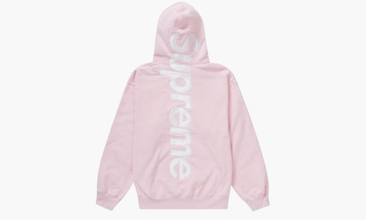 Satin Appliqué Hooded Sweatshirt Light Pink - FW23 | The Sortage