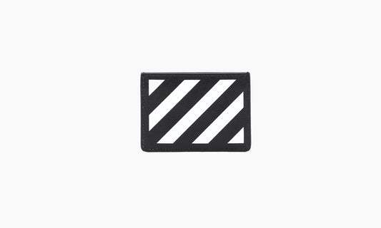 Off-White Diag Print 2 Card Slot Card Holder Black | The Sortage