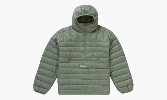 Supreme Micro Down Half Zip Hooded Pullover Olive - FW22 | The Sortage