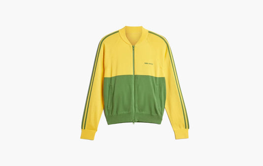 Adidas x Wales Bonner Nylon Knit Track Top Bold Gold Crew Green | Sortage.