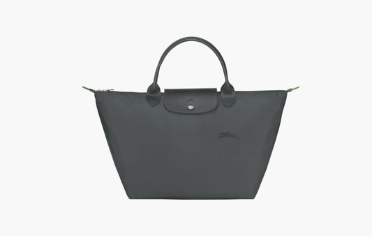 Longchamp Le Pliage Green Recycled Canvas M Handbag Graphite | Sortage