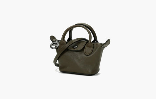 Longchamp Le Pliage Xtra XS Leather Cuir Crossbody Bag Dark Sage | Sortage