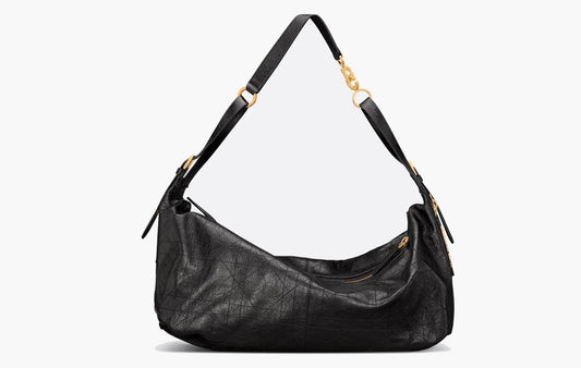 Dior Large D-Journey Bag Black Flat Macrocannage | The Sortage