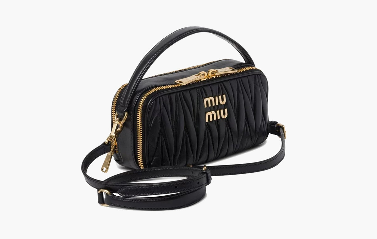Miu Miu Matelassé Bandoliera Handbag Black | The Sortage