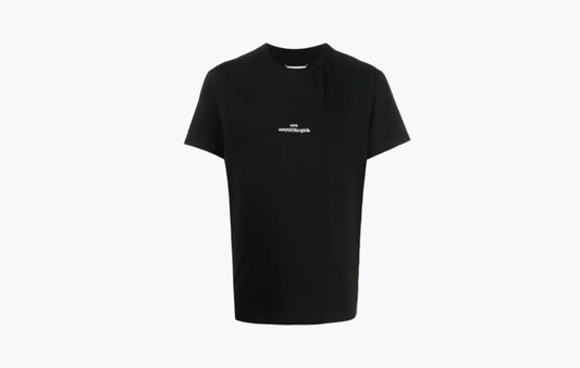 Maison Margiela Logo-embroidered Cotton T-shirt Black | Sortage