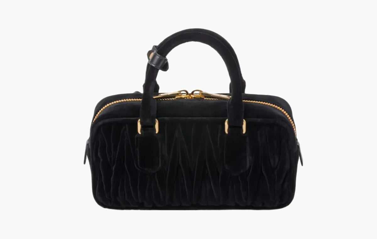 Miu Miu Arcadie Velluto Matelassé Bag Black | The Sortage