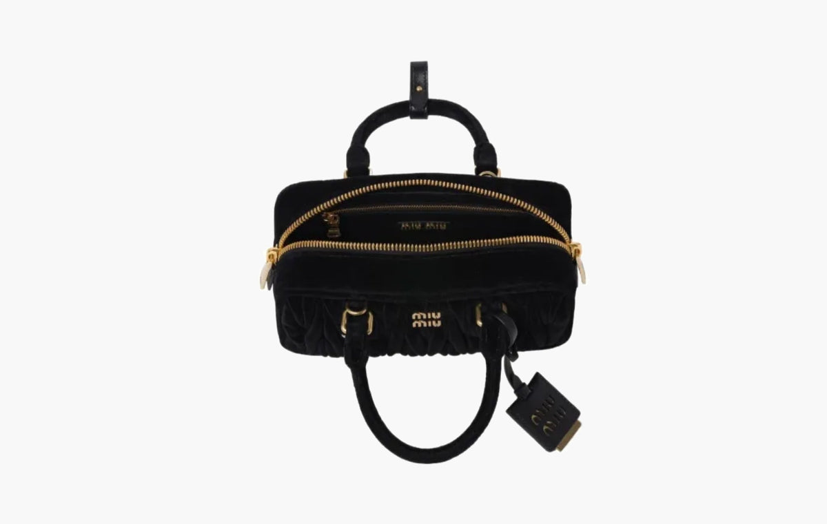 Miu Miu Arcadie Velluto Matelassé Bag Black | The Sortage