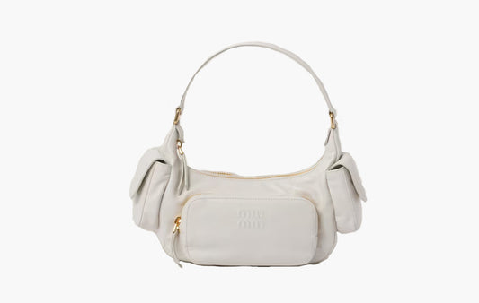 Miu Miu Nappa Leather Pocket Bag White | The Sortage