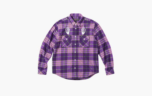 Supreme HYSTERIC GLAMOUR Plaid Flannel Shirt Purple | The Sortage