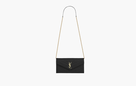 Saint Laurent Envelope Chain Wallet Noir | The Sortage